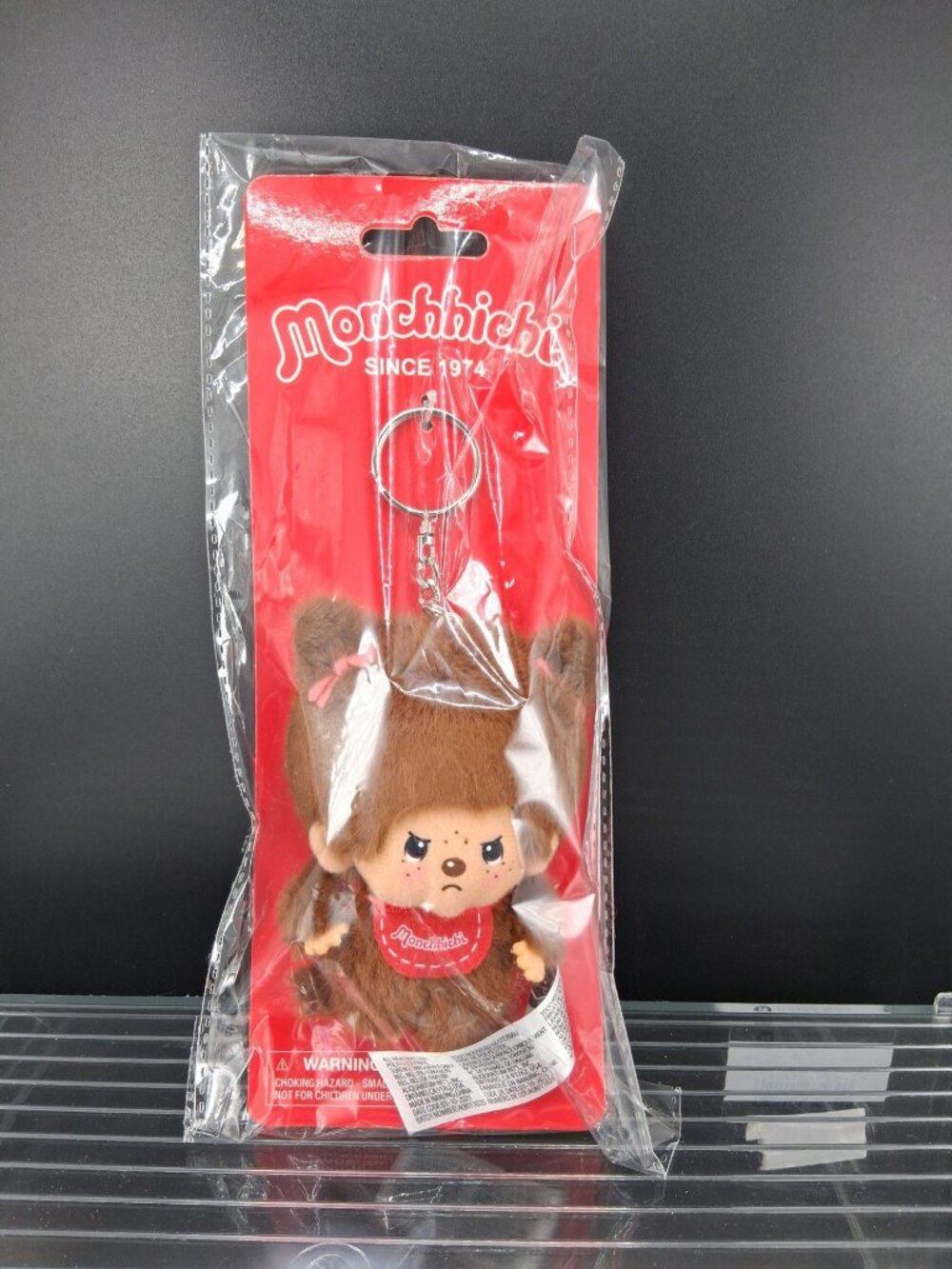 Monchhichi Plush Keychain With Bib Packaging New Collectible Japan